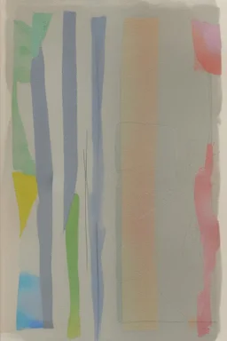 Abstract watercolour art in the style of Agnes Martin. sketchy pencil outlines