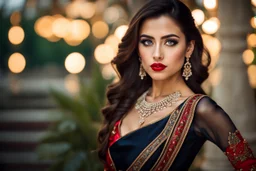 full length, young ralistic woman Portrait, detailed eyes, with spectacular red lips, Eyeliner "beautiful eye" with clear eyebrows, dress with a narrow waist, modest jewelry with subtle eyeliner, centered, symmetry, intricate, volumetric lighting, beautiful, rich deep colors masterpiece, sharp focus, ultra detailed, 8K, dslr, no crop, grand ballroom background, normal eyes