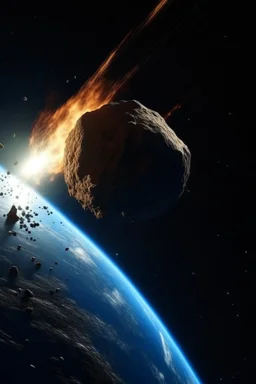 impact earth hit by large meteor