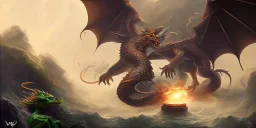 dragon god fighting a dragon god storm