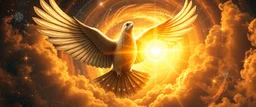 extrapolate a golden mean close up on the universal eye of the hyper winged ascendent blessed beyond imagination holy spirit dove in the spiral dust storm of the master merkaba orchestral fat cat gemini math tao oracle in megacosm the true universe beyond our dimensions