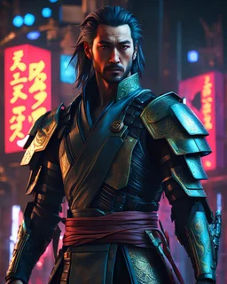 raiden shogun, baal, genshin, Cyberpunk 2077, Blade Runner 2049, Renaissance Painting, Neon Lights, Renaissance Art Style, Refined Details, Rich Textures, Human Figure, Clothing, Accessories, Ornaments, Textured Fabrics, Botticelli, Realistic, High-Detail, High-Resolution, Cyberpunk Aesthetic, Renaissance Aesthetic, Painterly Style, Atmospheric Lighting, Cinematic, Concept Art, Futuristic, Rembrandt, Character