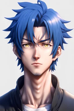 Anime male portrait, detailed and more of springs, 8K resolution, high quality, ultra graphics, and detailed with lines.