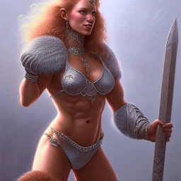 illustration dnd icelandic female bodybuilder barbarian by adrian smith ted nasmith boris vallejo