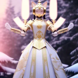 smooth hyper realistic, beautiful Japanese goddess robot hands, run on dark cosmos background, cat еye, extremely sharp detail, finely tuned detail, ultra high definition, 8 k, unreal engine 5, ultra sharp focus, accurate sword wings, positive smile, lot of details, fit within portrait, Ambiance winter, perfect composition, perfect hair, perfect hands, finger up gestures