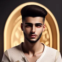 beautiful smooth realistic arab male teen, run on dark cosmos background, dog еye, extremely sharp detail, finely tuned detail, ultra high definition, 8k, unreal engine 5, ultra sharp focus, smile teeth, happy