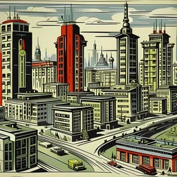 City, Soviet Cartoon