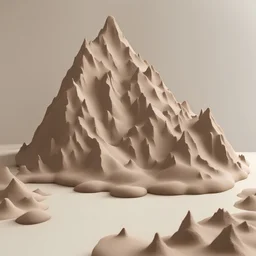 A mountain Made of clay, Realistic