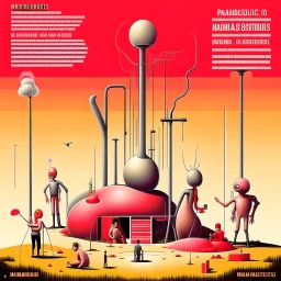 Surreal, Style by Yves Tanguy and Simor Stalenhag, Dante's third level of hell = GLUTTONY, gloop running through tubes, symbolic art, massively obese non-human, biomorphic deformity, Expressionism