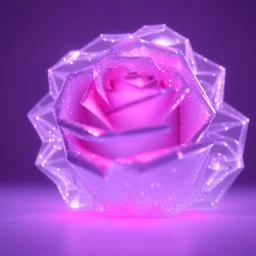 transparent crystal rose, crystallized, cinema lighting, cinema 4d, octane render, 3d render