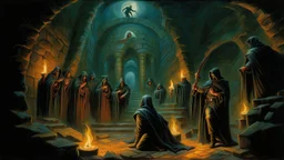 Haunted Catacombs. Painted by Jeff Easley