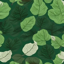fig leaf, flat fabric, green
