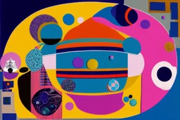 space station in the style of Eileen Agar