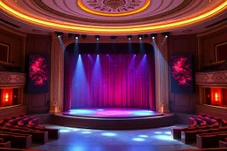 luxury large opera stage with flash animation light and lcd big screen in baground