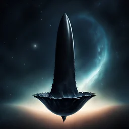 giant nail floating in universe, gothic, darkness