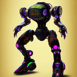 Cyberpunk robotic prancing firefly