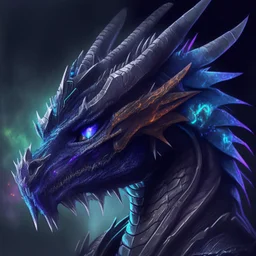 profile picture of a cyber-dragon
