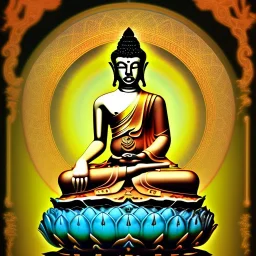 Maitreya Buddha, art nouveau, portrait