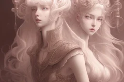 baroque style, elegant, long hair concept art, fancy clothing, fancy room interior, highly detailed, artstation, behance, deviantart, inspired by innocent manga, inspired by castlevania concept art, trending, ayami kojima, shinichi sakamoto