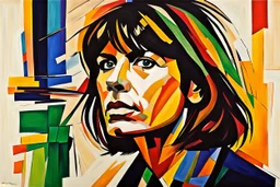 create an abstract portrait of Chrissie Hynde in the fauvist, expressionist art style of Oskar Kokoschka, Andre Derain , and Georges Rouault, highly detailed facial features, 4k