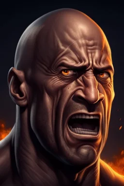 The rock but he’s angry