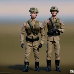 G.I. Joe toy doll army soldier Donald Trump face, guns ,boots, helmet, elbow, legs, hands