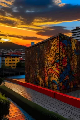 Generar un atardecer de mar con temática Medellin Da vinci