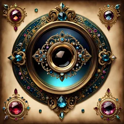 a ((hand_drawn_jeweled_magnifying_glass_schematic_on_jeweled_cartography_parchment_bold_lines_loose_lines)), deep rich colors, (shiny glass jewels), ultra quality, ultra-detailed, 16k resolution, trending on Artstation, gorgeous and elegant, unique