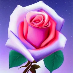 beauitful rose in moonlight