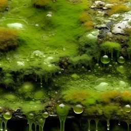 wet, dripping, algae, moss, mold gross