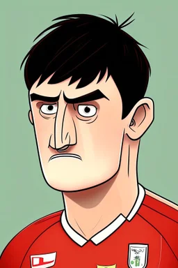 Harry Maguire English football player ,cartoon 2d