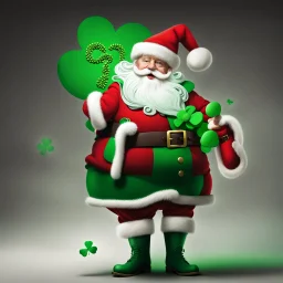 What does Santa Claus do on St. Patrick's Day?