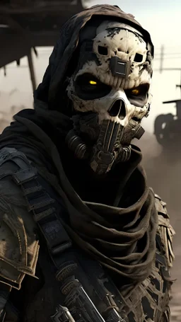 Ghost call of duty Excessive details are extremely accurate, My imagination,8k, dangerous virus spreads and almost leads to the extinction of humanity،magic،black gold،Full body details