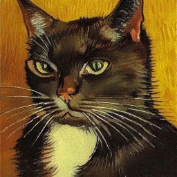 Portrait of a cat by Van Gogh