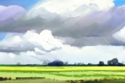 rough chalk pastel landscape of Lincolnshire