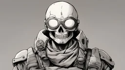 Soldier with a skull mask drawn my akira toriyama