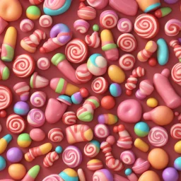 candy girl teenager, stylized 3d. pixar, cartoon
