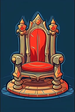 царский трон рисунок в мультяшном стиле