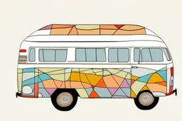 Campervan in thestyle of paul klee