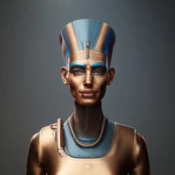 Nefertiti cyberpunk, full body, robocop