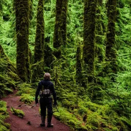 Luke Skywalker, trekking through the Olympic National Forest by Airi Pan