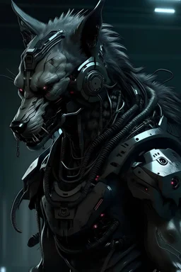 Werewolf cyborg gothic cyberpunk