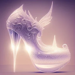 cinderellas high heel crystal glass shoes ,magical, snow, sharp, intricate ornate, elegant, highly detailed, transparent, artstation, concept art, smooth, sharp focus, illustration, 8k,epic fantasy, iridescent accents