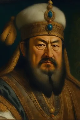 portrait of kalmyk khan kho orluk with saladin