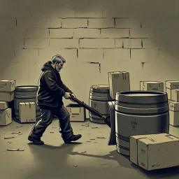 the anti Baxer, Baxing things, pushing things, moving boxes, moving barrels