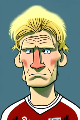 Erling Braut Holland Norwegian football player ,cartoon 2d