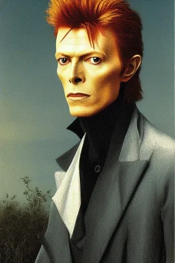 Portrait of David Bowie painted by Caspar David Friedrich