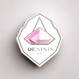 Create a logo for Deniz, a boutique of diamond-inspired dresses, Baby Pink