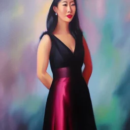 Full body portrait, painting, medium shot lady MyTwoPersonalities