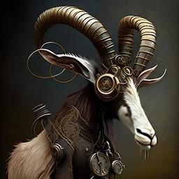 goat with fishtail steampunk style